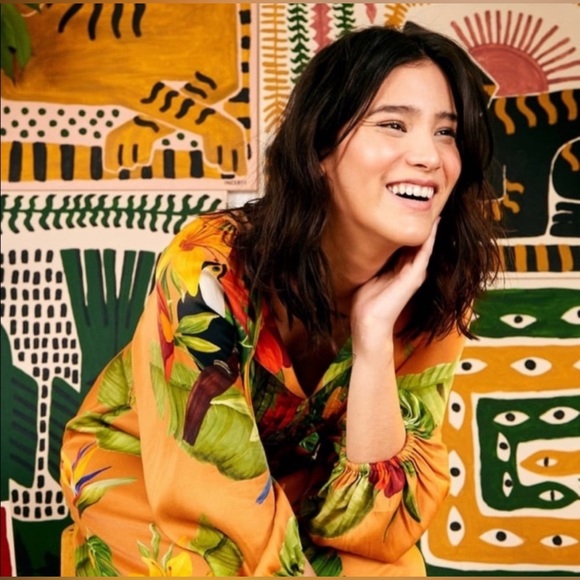 NWOT Anthropologie Farm Rio Tropical Desire Midi Dress - Picture 4 of 16